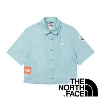 在飛比找桃源戶外登山露營旅遊優惠-【THE NORTH FACE 美國】女短袖襯衫『淺藍』NF