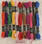 Designs for the Needle Embroidery Floss Cotton 11 Skeins Assorted Colors