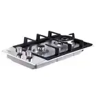 Devanti Gas Cooktop 30Cm Stove Cooker 2 Burner Top Konbs Ng Lpg Steel iron,silve