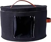 Felt Round Hat Boxes with Lids, Large Hat Box Travel, Foldable Hat Stoage Bag, Decorative Closet Organizer for Women and Men, Toy Organizer, 17x11in