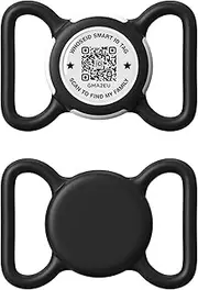 Dog Airtag Holder with QR Code, Waterproof Silicone Airtag Case, Pet Online Profile for Pet Collar, Slide On Airtag Case