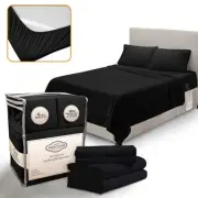 King Size Sheets Set Cooling - Luxury Hotel Sheets - Soft Bed Sheets with Ela...