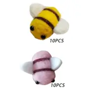 10Pcs Bumble Bee Ornament Mini crafts bees for Hair Rope Party Baby Shower