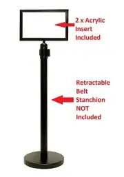 Sign Frame, SIZE 17" x 11" Landscape, VIP CROWD CONTROL