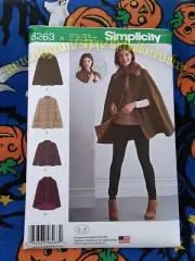 Simplicity 8263 Set of Ponchos Cape style Jackets SEWING PATTERN xs-xl s8263