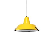 Asi Industrial Cord Drop Dome Pendant Light Lamp - Luminous Yellow.