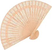 Cabilock Handmade Wooden Hand Fan for Dance Folding Chinese Fan Wedding Decor Aromatherapy Unique Craftsmanship