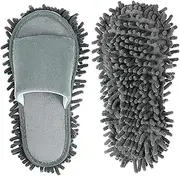 [OATIPHO] Slippers Grout Buckets Holder Wipes Refills Mop Slipper Outdoor Starter Liquid Broom Swifter Home Cleaning Shoes Super Soft Short Plush Grey