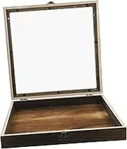 Cabilock Retro Wooden Display Box for Butterflies Dried Flowers Specimen Case with Transparent Lid Multi Functional for Jewelry Crafts Wall Mountable