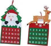 BUGUUYO Elk Bell Design Non-woven Advent Calendar Decorative Hanging Family Calendar