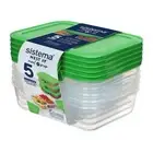 Sistema Nest It 870ml Meal Prep Container Food Storage Pack of 5 Reusable Green