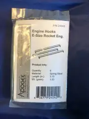 Flying Model Rocket – Parts – Apogee E-Length Retention Hooks x 6