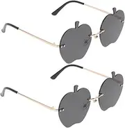[FOMIYES] 2pcs Frameless Sunglasses for Women Uv Rimless Eyewear for Parties and Social Events Stylish Retro Design for Unique Fashion Statement