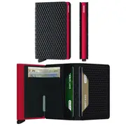 Secrid Slimwallet Compact RFID Wallet - Cubic - Black / Red