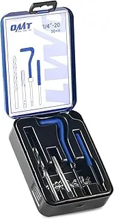 Helicoil Thread Repair Kit, 1/4"-20 Thread Repair Tool Set with HSS Drill Bit & 30 Thread Inserts, SAE Thread Repair Installation Kit for Rethreading Internal Threads with Carry Case