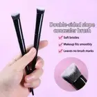 Double-Sided Sloped Under-Eye Concealer Brush Synthetic Bristles Brush Pe