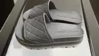 J/Slides STUD Slide Platform Sandals New Women's Shoes Grey W/White Bottoms