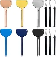 6 PCS Toothpaste Tube Squeezer Tube Wringer Metal Tube Key Toothpaste Roller Squeezer Tool Tube Squeezer Key for Toothpaste Pigment Cosmetic Oil Cream Paint Squeezer (Multicolor)