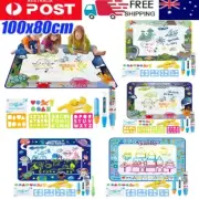 100x80cm Large Water Doodle Mat Aqua Drawing Painting Mat with Magic Water Pens