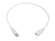 1.5 FT USB 2.0 A Male to A Female Extension 28/24AWG Cable WHITE 8604
