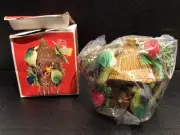 vintage 1960's birds nest wind chimes new in box free shipping