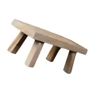 Cliff Cypress Wood Ornaments Child Toddler Tiny Stool Short Wooden