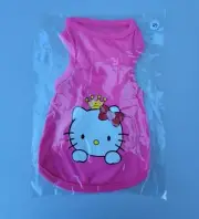 Cat Designed Dog/Cat outfit sleevless shirt hot pink Small