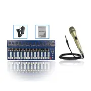 Pro 14 Channel Mixer Console W/BT USB Audio Mixer 1CH Wired Handheld Dynamic Mic