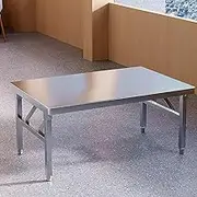 MTSYXYM Folding Commercial Kitchen Work Table,Stainless Steel Kitchen Prep,Stainless Steel Table,Foldable, Easy to Clean, Thickened Table Legs are Stable and Strong,for Commercial and Home.