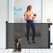 Upgraded Retractable Baby Gate for Stairs, 33"Tall Expands 55"Wide Ideal Safety