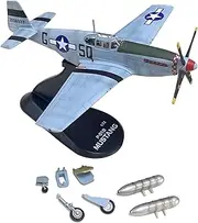 1/72 WWII USAAF P-51B Mustang Fighter Model Alloy High-Simulated Airplane Aviation Miniature Souvenir Static Display