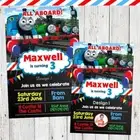 'YOU PRINT' THOMAS TANK ENGINE TRAIN INVITE BIRTHDAY INVITATION PARTY PHOTO