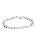 Bloomingdale's Fine Collection Sterling Silver Small Parallel Curb Chain Bracelet