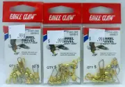 Eagle Claw Barrel Swivel with Safety snap Size 5 3 packs of 5 SBSB-5