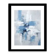 Abstract Grey Blue Framed Art Framed print Art Poster