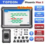 TOPDON Phoenix Plus Auto Diagnostic Tool ALL System OBD2 Code Scanner ECU Coding