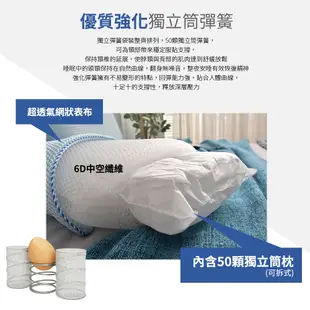【寢城之戀】科技X-90分離可拆式獨立筒水洗枕(買就送天絲枕套/台灣製造)水洗枕 獨立筒枕 枕頭
