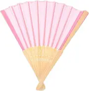 ABOOFAN 12 Pack Bamboo Hand Fan Folding Small Fan Handheld Fan for Dance Props Wedding Summer Travel Rose Red