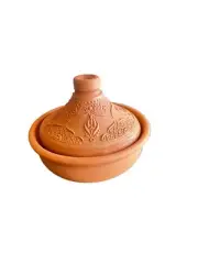 Unglazed Clay Tagine Cooking Pot, Moroccan style Lead Free Terracotta Tagine 8 “
