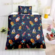 3D Rocket Space Star Kids Pattern Duvet Cover Bedding Set Quilt Cover Pillowcases Personalized Bedding
