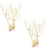 Sosoport 2pcs Moss Tree Decoration Aquarium Branch Fish Tank Landscape Adornments Creative Driftwood Twigs Random Shapes