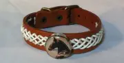 HORSE SNAP & LEATHER twine stch BRACELET 18-20MM ELEGANT HORSE HEAD BUBBLES!!