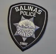 Salinas California Police SWAT Subdued Silver/Black Patch #1 ++ Mint CA