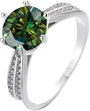 [LOEXZAH] Moissanite Wedding Ring for Women 2-3 Carat Diamond Engagement Rings 18K White Gold Plated 925 Sterling Silver Moissanite Ring Lab Diamond Rings Womens Diamond Rings