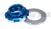 Tange-Seiki LP-440 1" threaded bicycle headset lock - BLUE