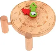 Totority Wooden Cognitive Clock Toy for Boys and Learning Aid Educational Plaything Mini Clock Baby Educational Toy