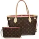 Juliet茱麗葉精品 Louis Vuitton LV M41245 NEVERFULL PM 經典花紋子母束口購物包.玫瑰紅現金價$56,100