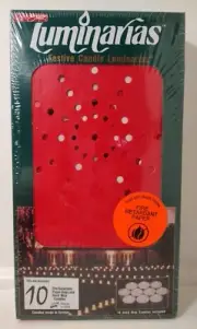 Light Styles RED Paper Lantern Luminarias & Candles NIB (10) Sunburst Snowflake