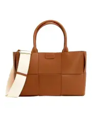 [Belle & Bloom] Long Way Home Woven Tote in Brown