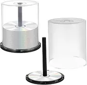 [ABOOFAN] 2Pcs CD Storage Holder Plastic Organizer for Discs Space Saving DVD Container Clear Storage Bucket for Easy Access and Protection of and DVDs